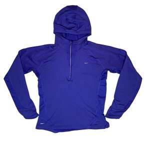Nike Fit Dry Hoodie Womens M Purple 1/4 Zip Athletic Pullover